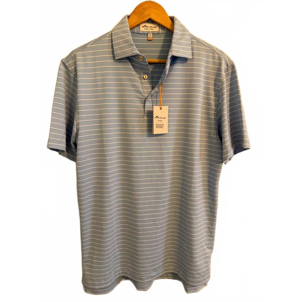NEW Peter Millar Striped Small Golf Polo Shirt